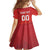 Custom Switzerland Football Family Matching Off Shoulder Short Dress and Hawaiian Shirt Red Crosses Go Champions