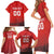 Custom Switzerland Football Family Matching Short Sleeve Bodycon Dress and Hawaiian Shirt Red Crosses Go Champions