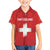 Custom Switzerland Football Family Matching Short Sleeve Bodycon Dress and Hawaiian Shirt Red Crosses Go Champions