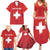 Custom Switzerland Football Family Matching Summer Maxi Dress and Hawaiian Shirt Red Crosses Go Champions