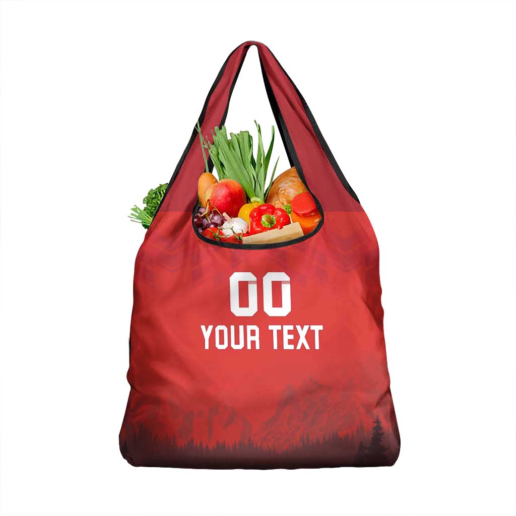 Custom Switzerland Football Grocery Bag Red Crosses Go Champions