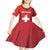 Custom Switzerland Football Kid Short Sleeve Dress Red Crosses Go Champions