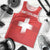 Custom Switzerland Football Men Tank Top Red Crosses Go Champions