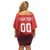 Custom Switzerland Football Off Shoulder Short Dress Red Crosses Go Champions