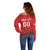 Custom Switzerland Football Off Shoulder Sweater Red Crosses Go Champions