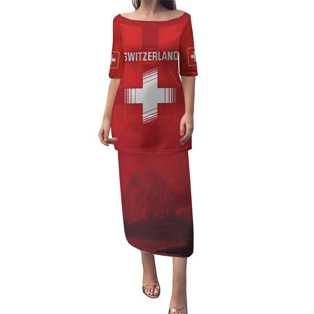 Custom Switzerland Football Puletasi Red Crosses Go Champions