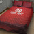 Custom Switzerland Football Quilt Bed Set Red Crosses Go Champions