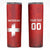 Custom Switzerland Football Skinny Tumbler Red Crosses Go Champions