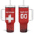 Custom Switzerland Football Tumbler With Handle Red Crosses Go Champions