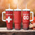 Custom Switzerland Football Tumbler With Handle Red Crosses Go Champions