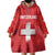 Custom Switzerland Football Wearable Blanket Hoodie Red Crosses Go Champions