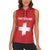 Custom Switzerland Football Women Sleeveless Polo Shirt Red Crosses Go Champions