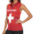 Custom Switzerland Football Women Sleeveless Polo Shirt Red Crosses Go Champions