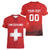 Custom Switzerland Football Women V-Neck T-Shirt Red Crosses Go Champions