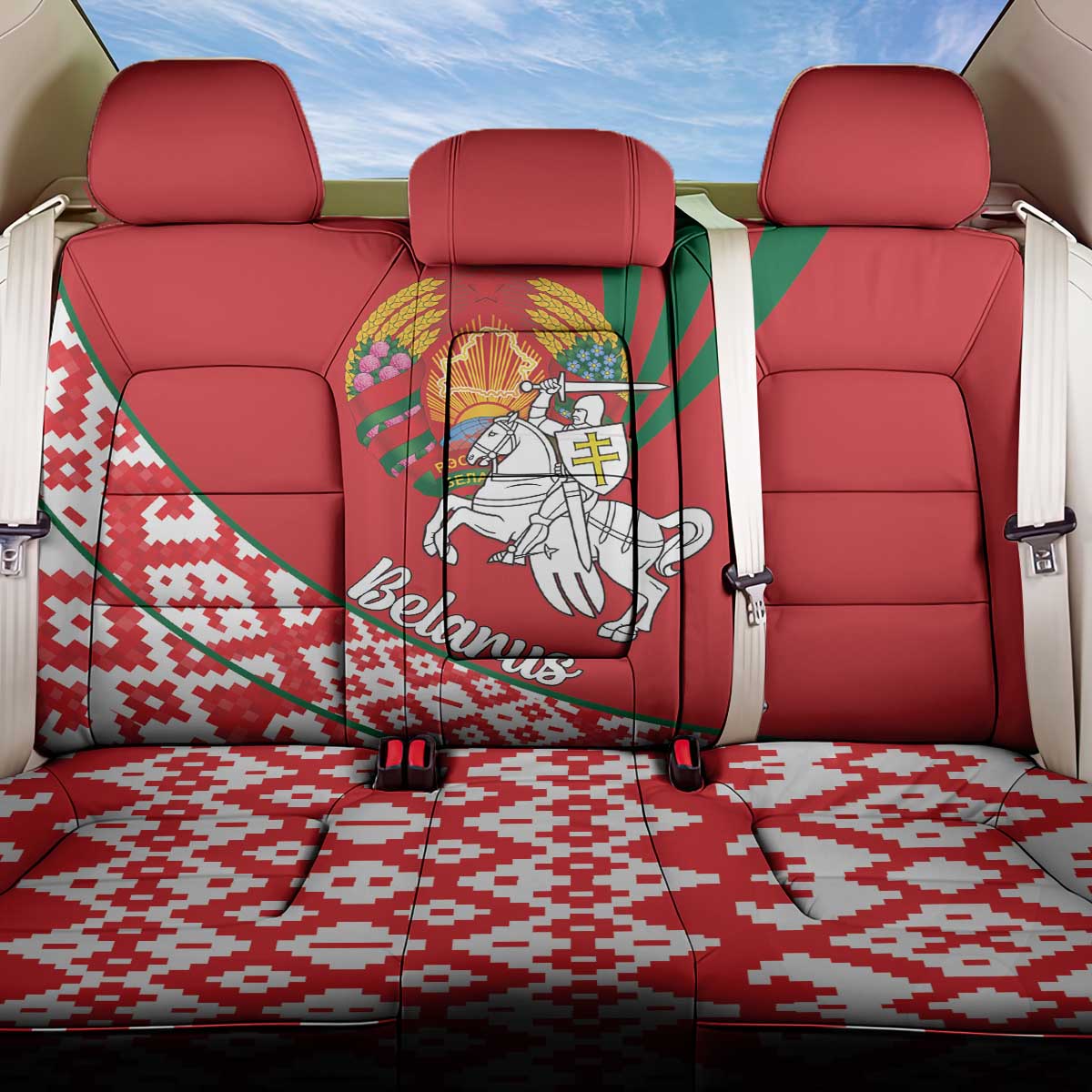 Belarus Pahonia Back Car Seat Cover Belarusian Patterns