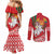 Belarus Pahonia Couples Matching Mermaid Dress and Long Sleeve Button Shirt Belarusian Patterns