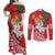 Belarus Pahonia Couples Matching Off Shoulder Maxi Dress and Long Sleeve Button Shirt Belarusian Patterns