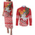 Belarus Pahonia Couples Matching Puletasi and Long Sleeve Button Shirt Belarusian Patterns