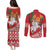 Belarus Pahonia Couples Matching Puletasi and Long Sleeve Button Shirt Belarusian Patterns