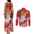 Belarus Pahonia Couples Matching Tank Maxi Dress and Long Sleeve Button Shirt Belarusian Patterns