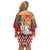 Belarus Pahonia Family Matching Off Shoulder Short Dress and Hawaiian Shirt Belarusian Patterns