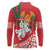 Belarus Pahonia Long Sleeve Polo Shirt Belarusian Patterns