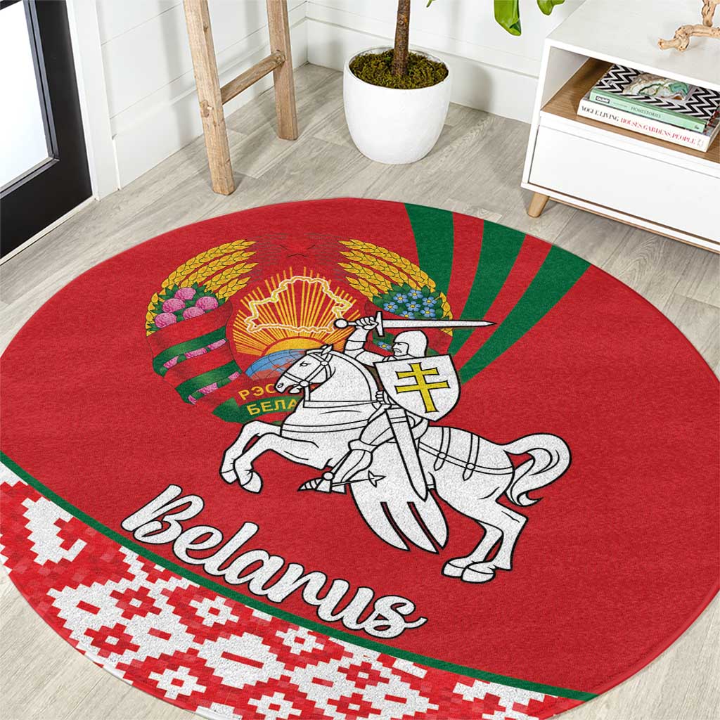 Belarus Pahonia Round Carpet Belarusian Patterns