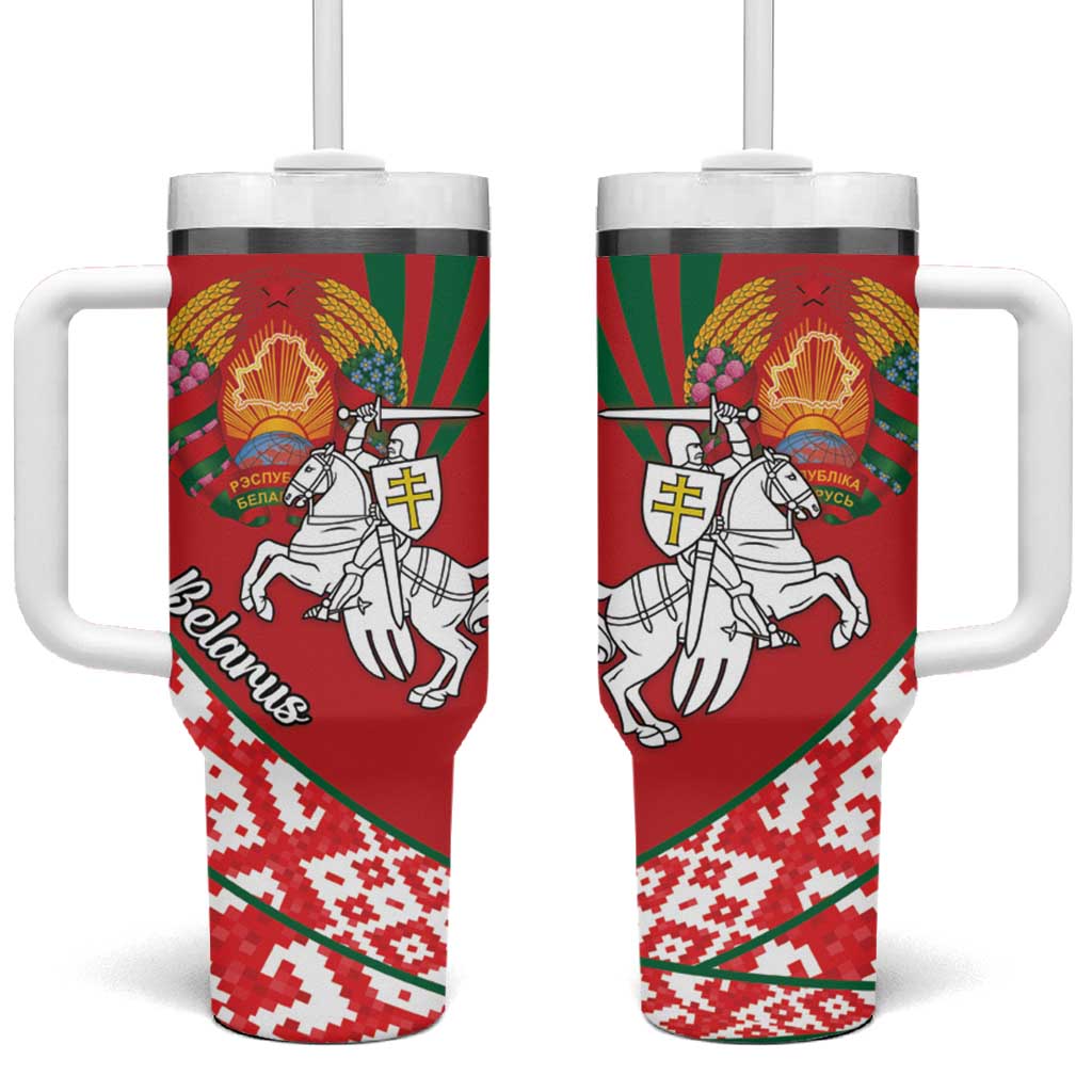 Belarus Pahonia Tumbler With Handle Belarusian Patterns