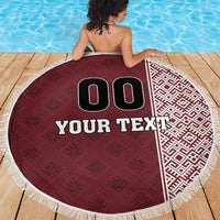 Custom Belarus Football Beach Blanket The White Wings Red Version