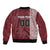 Custom Belarus Football Bomber Jacket The White Wings Red Version