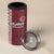 Custom Belarus Football 4 in 1 Can Cooler Tumbler The White Wings Red Version