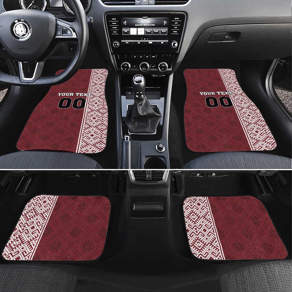 Custom Belarus Football Car Mats The White Wings Red Version