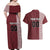 Custom Belarus Football Couples Matching Off Shoulder Maxi Dress and Hawaiian Shirt The White Wings Red Version