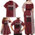 Custom Belarus Football Family Matching Off Shoulder Maxi Dress and Hawaiian Shirt The White Wings Red Version