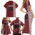 Custom Belarus Football Family Matching Short Sleeve Bodycon Dress and Hawaiian Shirt The White Wings Red Version