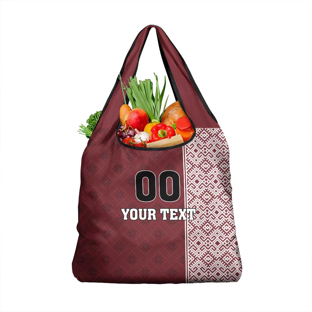 Custom Belarus Football Grocery Bag The White Wings Red Version