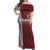 Custom Belarus Football Off Shoulder Maxi Dress The White Wings Red Version