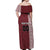 Custom Belarus Football Off Shoulder Maxi Dress The White Wings Red Version