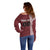 Custom Belarus Football Off Shoulder Sweater The White Wings Red Version