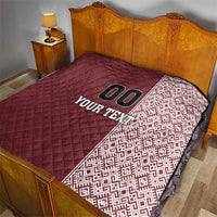 Custom Belarus Football Quilt The White Wings Red Version