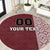 Custom Belarus Football Round Carpet The White Wings Red Version