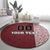 Custom Belarus Football Round Carpet The White Wings Red Version