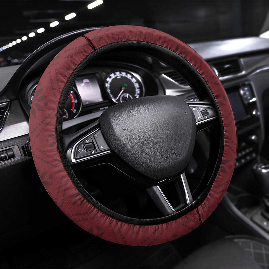 Belarus Football Steering Wheel Cover The White Wings Red Version