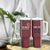 Custom Belarus Football Tumbler With Handle The White Wings Red Version