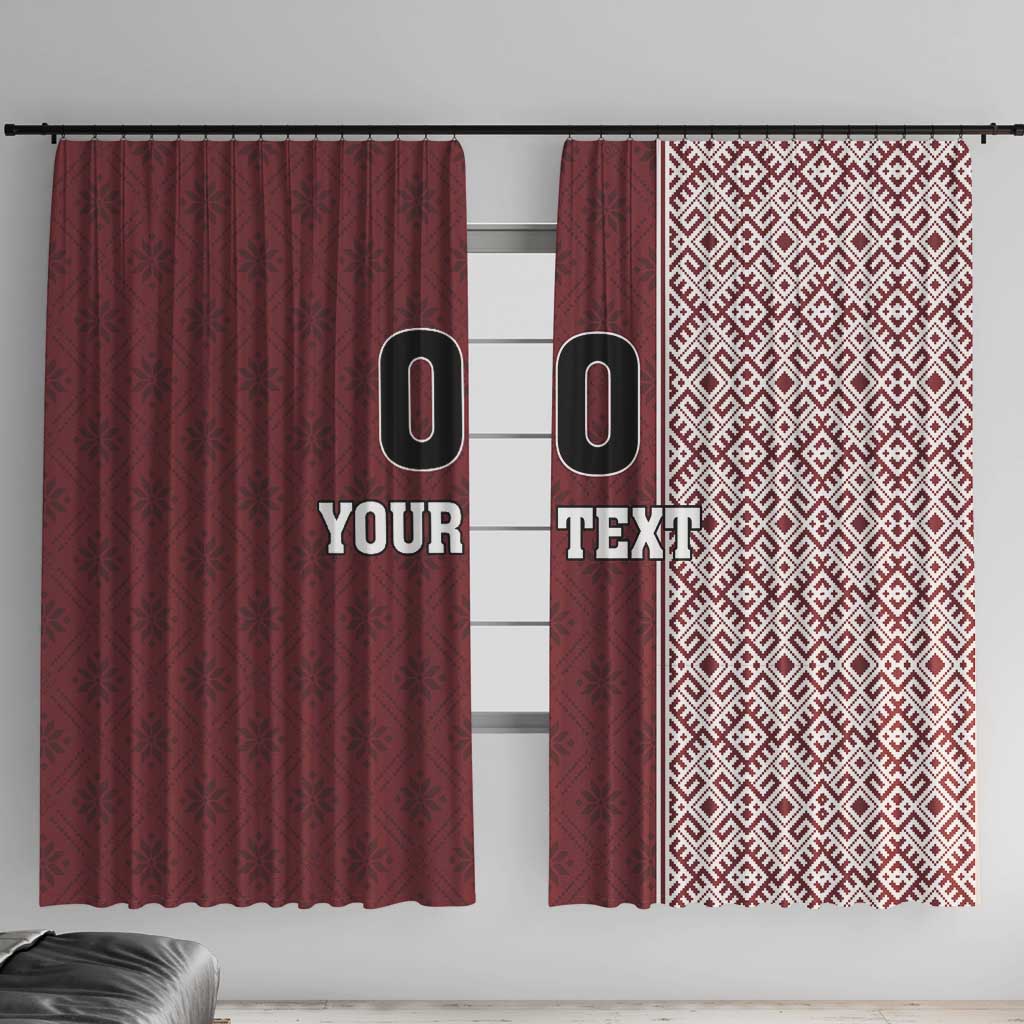 Custom Belarus Football Window Curtain The White Wings Red Version