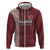 Custom Belarus Football Zip Hoodie The White Wings Red Version