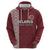 Custom Belarus Football Zip Hoodie The White Wings Red Version