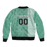 Custom Belarus Football Bomber Jacket The White Wings Green Version