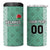 Custom Belarus Football 4 in 1 Can Cooler Tumbler The White Wings Green Version