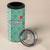 Custom Belarus Football 4 in 1 Can Cooler Tumbler The White Wings Green Version